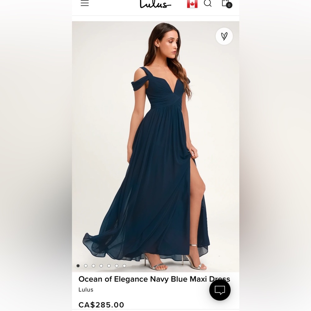 Lulus Ocean of Elegance Navy Blue Maxi Dress